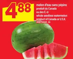 Maxi MELON D'EAU SANS PÉPINS / WHOLE SEEDLESS WATERMELON offer