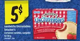 Maxi SANDWICHS UNCRUSTABLES SMUCKER'S, 52-58 G offer