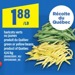Maxi HARICOTS VERTS OU JAUNES | GREEN OR YELLOW BEANS offer