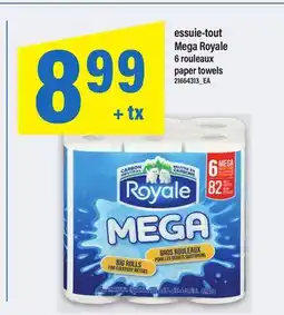 Maxi ESSUIE-TOUT MEGA ROYALE 6 ROULEAUX | PAPER TOWELS offer