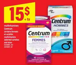 Maxi ET VARIÉTÉS MULTIVITAMINS | MULTIVITAMINES CENTRUM offer