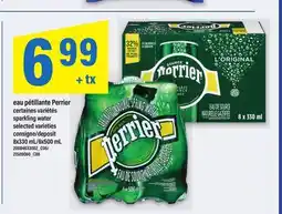 Maxi EAU PÉTILLANTE PERRIER | SPARKLING WATER, 8X330 ML/6X500 ML offer