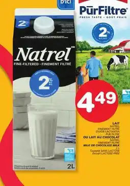 Marches Tradition NATREL FINEMENT FILTRÉ MILK OR CHOCOLATE MILK offer