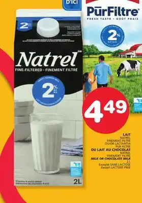 Marches Tradition NATREL FINEMENT FILTRÉ MILK OR CHOCOLATE MILK offer