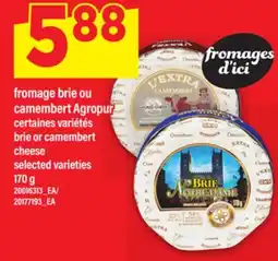 Maxi FROMAGE BRIE OU CAMEMBERT AGROPUR | BRIE OR CAMEMBERT CHEESE, 170 G offer