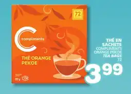 Marches Tradition COMPLIMENTS ORANGE PEKOE ORANGE PEKOE TEA BAGS offer