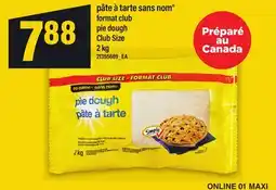Maxi pâte à tarte sans nom format club pie dough offer
