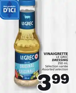 Marches Tradition LE GREC DRESSING offer
