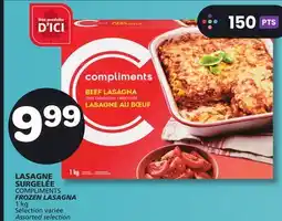 Marches Tradition COMPLIMENTS FROZEN LASAGNA offer