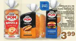 Marches Tradition POM TORTILLAS FLAT BREADS, BAGELS, HAMBURGER, HOT-DOG OR SAUSAGE BUNS offer