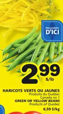 Marches Tradition GREEN OR YELLOW BEANS offer
