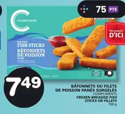 Marches Tradition COMPLIMENTS FROZEN BREADED FISH STICKS OR FILLETS offer