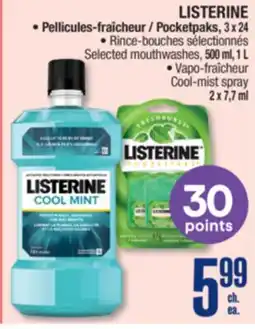Jean Coutu LISTERINE Pocketpaks offer