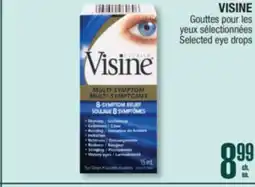 Jean Coutu VISINE Selected eye drops offer
