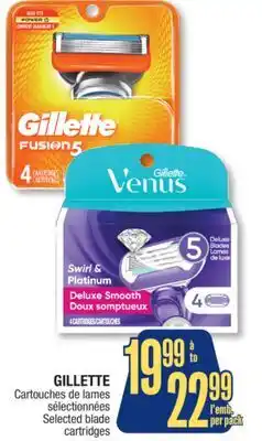 Jean Coutu GILLETTE Selected blade cartridges offer