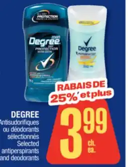 Jean Coutu DEGREE Selected antiperspirants and deodorants offer