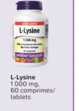 Jean Coutu WEBBER NATURALS L-Lysine 1 000 mg offer