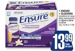Jean Coutu ENSURE, GLUCERNA Meal replacements offer