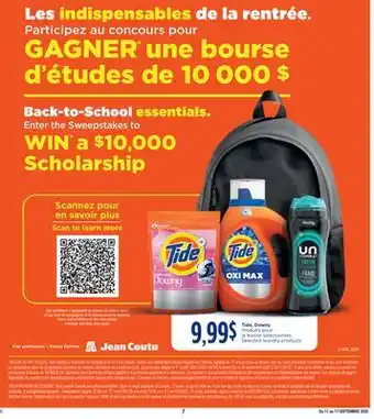 Jean Coutu TIDE, DOWNY Selected Laundry Products offer