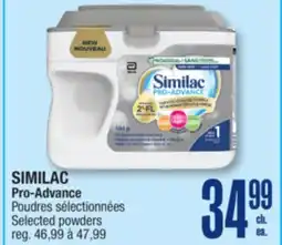 Jean Coutu SIMILAC Pro-Advance Selected powders offer