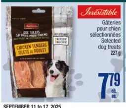 Jean Coutu IRRESISTIBLE Selected dog treats offer