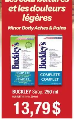 Jean Coutu BUCKLEY'S Syrup offer