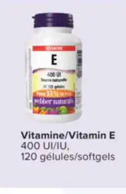 Jean Coutu WEBBER NATURALS Vitamin E offer