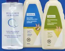 Proxim Option Moisturizing lotion Micellar water offer