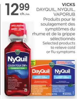 Proxim VICKS Selected products to relieve cold or flu symptoms offer