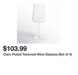 Wayfair Claro Fluted Textured Wine Glasses (Set of 4) offer