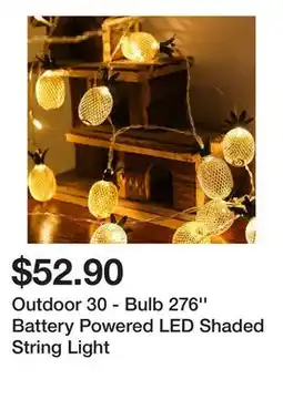Wayfair Outdoor 30 - Bulb 276'' Battery Powered LED Shaded String Light offer