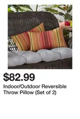 Wayfair Indoor/Outdoor Reversible Throw Pillow (Set of 2) offer