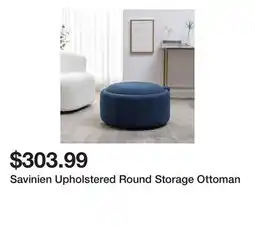 Wayfair Savinien Upholstered Round Storage Ottoman offer
