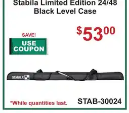 Atlas Tools & Machinery Stabila Limited Edition 24/48 Black Level Case offer