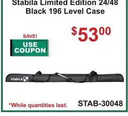 Atlas Tools & Machinery Stabila Limited Edition 24/48 Black 196 Level Case offer