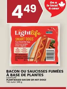 Rachelle-Bery Grocery LIGHTLIFE PLANT-BASED BACON OR HOT DOGS offer