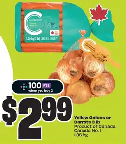 FreshCo Yellow Onions or Carrots offer