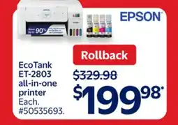 Walmart EcoTank ET-28035 all-in-one printer offer