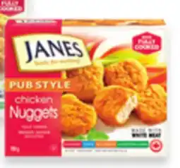 Walmart Janes Pub Style breaded chicken nuggets, strips or burgers offer