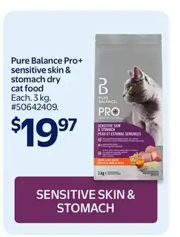 Walmart Pure Balance and Pro+ sensitive skin & stomach dry cat food offer