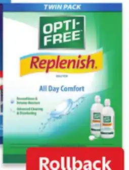 Walmart Opti-Free Replenish 2x300 mL offer