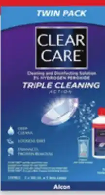 Walmart Clear Care Replenish 2 x 360 mL Contact Lens Solution offer