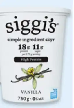 Walmart Siggi's Skyr 650 g - 750 g Yogurt offer