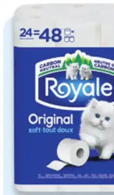 Walmart Royale 2-ply Bathroom Tissue 24=48 rolls offer