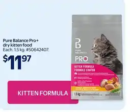 Walmart Pure Balance Pro+ dry kitten food offer