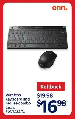 Walmart Wireless keyboard and mouse combo offer
