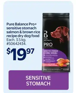 Walmart Pure Balance Pro+ sensitive stomach salmon & brown rice recipe dry dog food offer