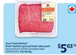 Walmart Your Fresh Market Fresh Medium Ground Beef Value Pack offer