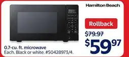 Walmart 0.7-cu. ft. microwave offer