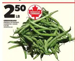 Loblaws GREEN BEANS offer